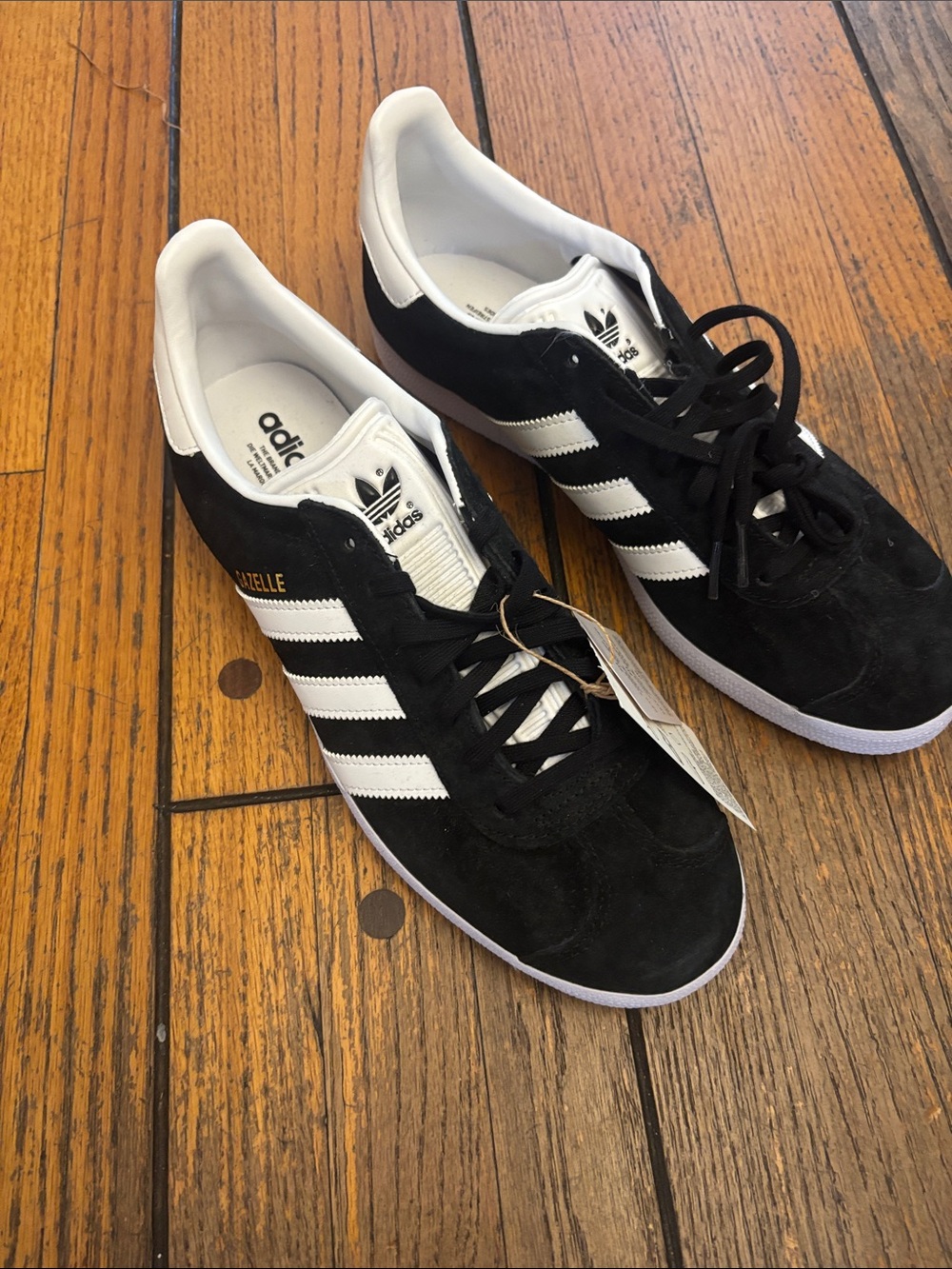 adidas Black & White Suede Gazelle NWT SZ 9.5 Brand New